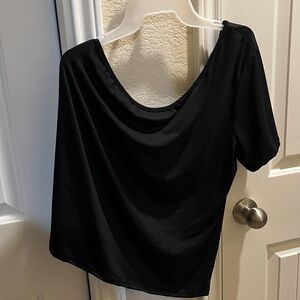 Chic Black Short Sleeve Women's Top